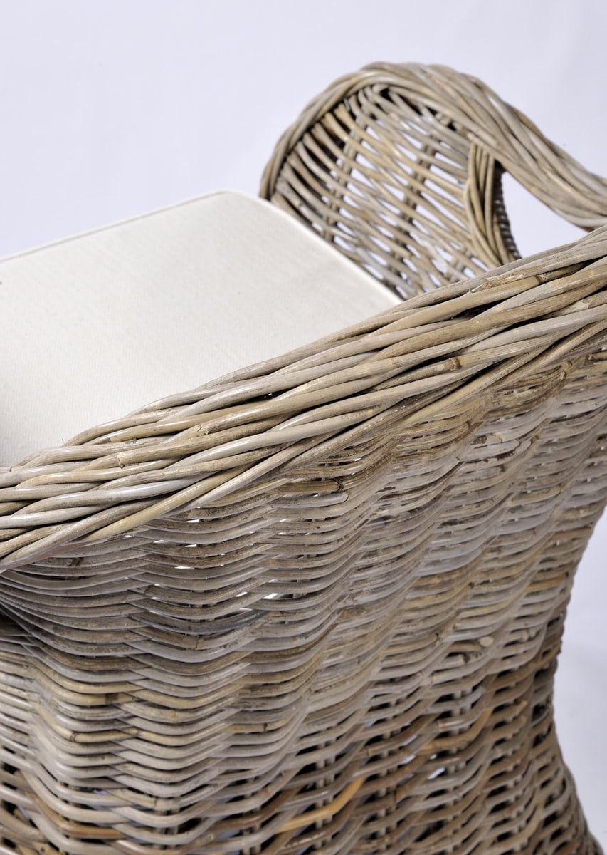 Πολυθρόνα από φυσικό Rattan σε grey wash - 31124 - Image 2