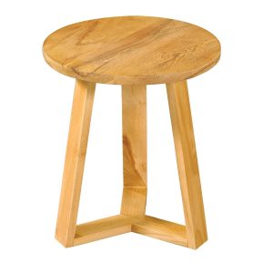 Βοηθητικό χειροποίητο τραπεζάκι από ξύλο Teak. Κατάλληλο για εξωτερικό και εσωτερικό χώρο. Ένα χειροποίητο βοηθητικό τραπεζάκι από ξύλο Teak είναι ένα μοναδικό και διαχρονικό έπιπλο που συνδυάζει την υψηλή αισθητική με την ανθεκτικότητα. Η χειροποίητη κατασκευή του εξασφαλίζει ότι κάθε κομμάτι είναι μοναδικό και ότι αναδεικνύονται τα ιδιαίτερα χαρακτηριστικά του ξύλου. Μπορεί να χρησιμοποιηθεί σε πολλούς χώρους, ως βοηθητικό τραπεζάκι σαλονιού ή ως κομοδίνο στην κρεβατοκάμαρα ή ως μικρό τραπέζι σε βεράντα, κήπο ή μπαλκόνι. Διάσταση προϊόντος: Φ40X45H