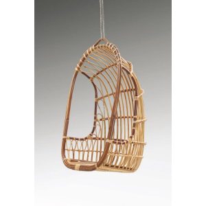 Κρεμαστή κούνια από φυσικό Rattan σε φυσική απόχρωση. Διάσταση προϊόντος:83X59X118