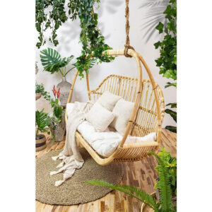 Κούνια 2 θέσεων από φυσικό Rattan σε φυσική απόχρωση. Διάσταση προϊόντος: 165X59X105H