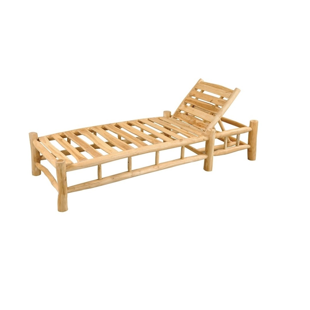 Ξαπλώστρα χειροποίητη από ξύλο Teak. Διάσταση προϊόντος:200X80X40H