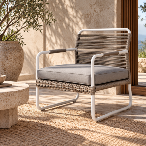 Πολυθρόνα VELLY από Συνθετικό Rattan Viro με Μαξιλάρια (Κωδ. VELLY ARMCHAIR)