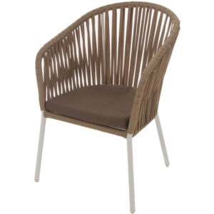 Καρέκλα αλουμινίου ROSA με κορδόνι, χωρίς ύφασμα διατίθεται σε διάφορα χρώματα.(απαιτούμενο ύφασμα 0,40μ) Διάσταση Προϊόντος : 62X59X84H