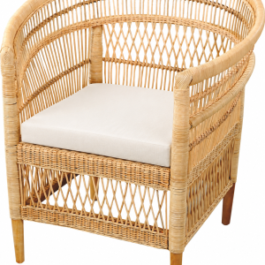 Πολυθρόνα MALAWI από Φυσικό Rattan με Μαξιλάρι (Κωδ. 31671)