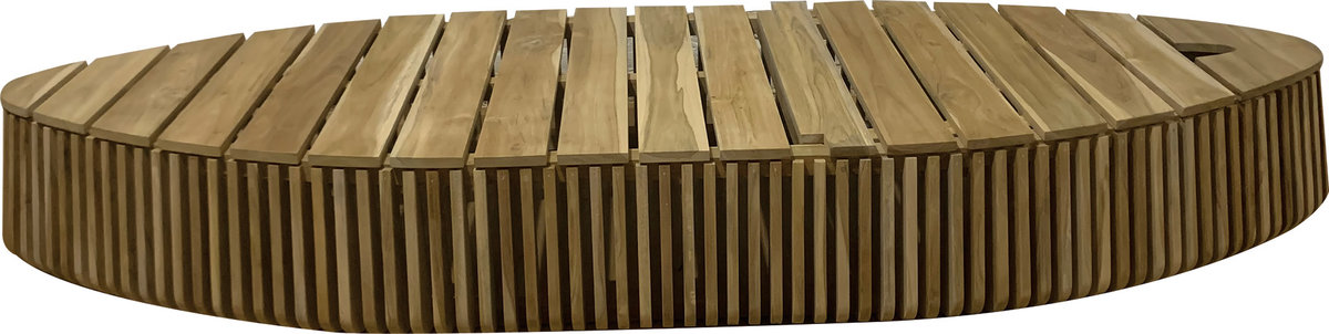 Ξαπλώστρα από ξύλο Teak με μαξιλάρι - SLATIVO LOUNGER - Image 3