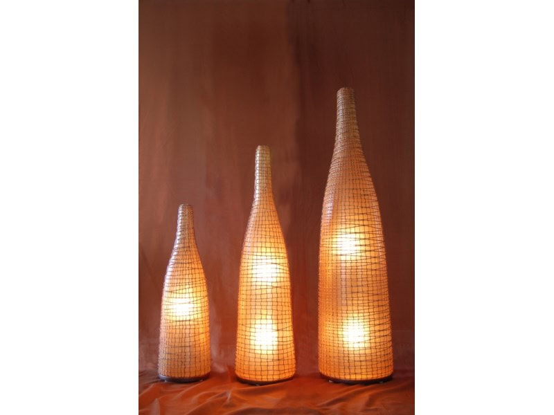 Φωτιστικό δαπέδου Bony από φυσικό Rattan και fiberglass - Image 2