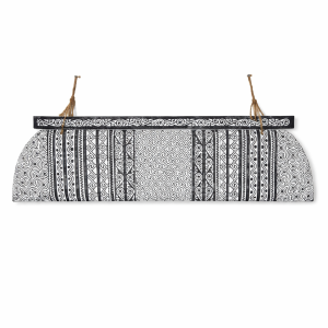 Ethnic διακοσμητικό τοίχου σε ασπρόμαυρο χρώμα Μακρόστενο διακοσμητικό τοίχου με ethnic μοτίβα Boho ethnic wall decor ασπρόμαυρο Διακοσμητικό τοίχου με γεωμετρικό ethnic σχέδιο