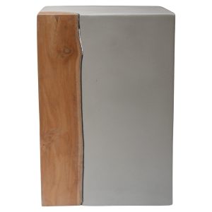 Τραπεζάκι Βοηθητικό Combo απο ξύλο Teak & Fiber Cement για Σαλόνι και Κήπο -THD130