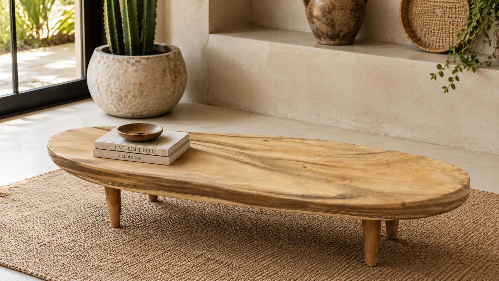 Coffee Table από Ξύλο Suar (Κωδ 130919)