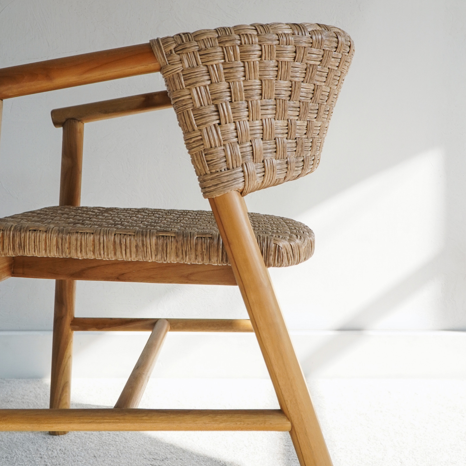 Πολυθρόνα Colmar από Teak με Συνθετικό Rattan (Κωδ. 126431) - Image 2