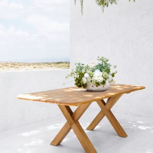 Τραπέζι τραπεζαρίας CARUSSO από φυσικό teak 220cm