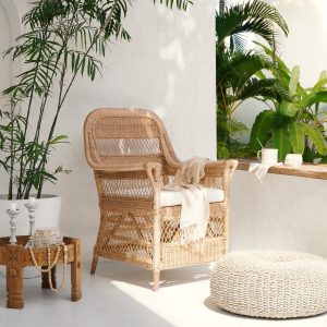 Πολυθρόνα Agam από φυσικό rattan και wicker
