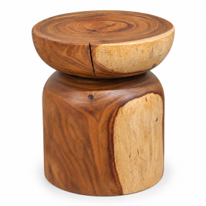 Βοηθητικό Τραπεζάκι από Μασίφ Ξύλο Suar (Κωδ. ROUND STOOL 2)
